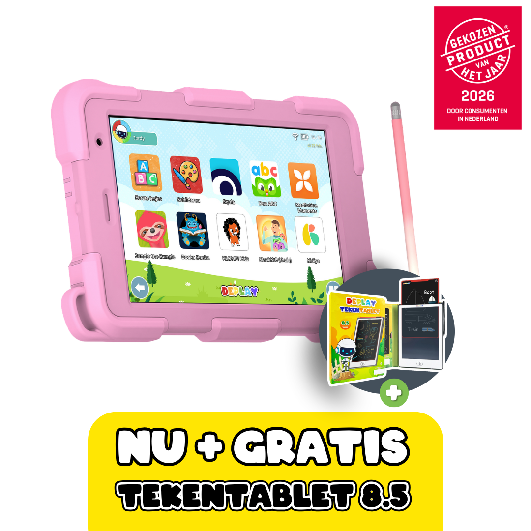 DEPLAY Kids Tablet SMART 5 | Sichere Bildschirmzeit mit Elternkontrolle (Blau oder Rosa)