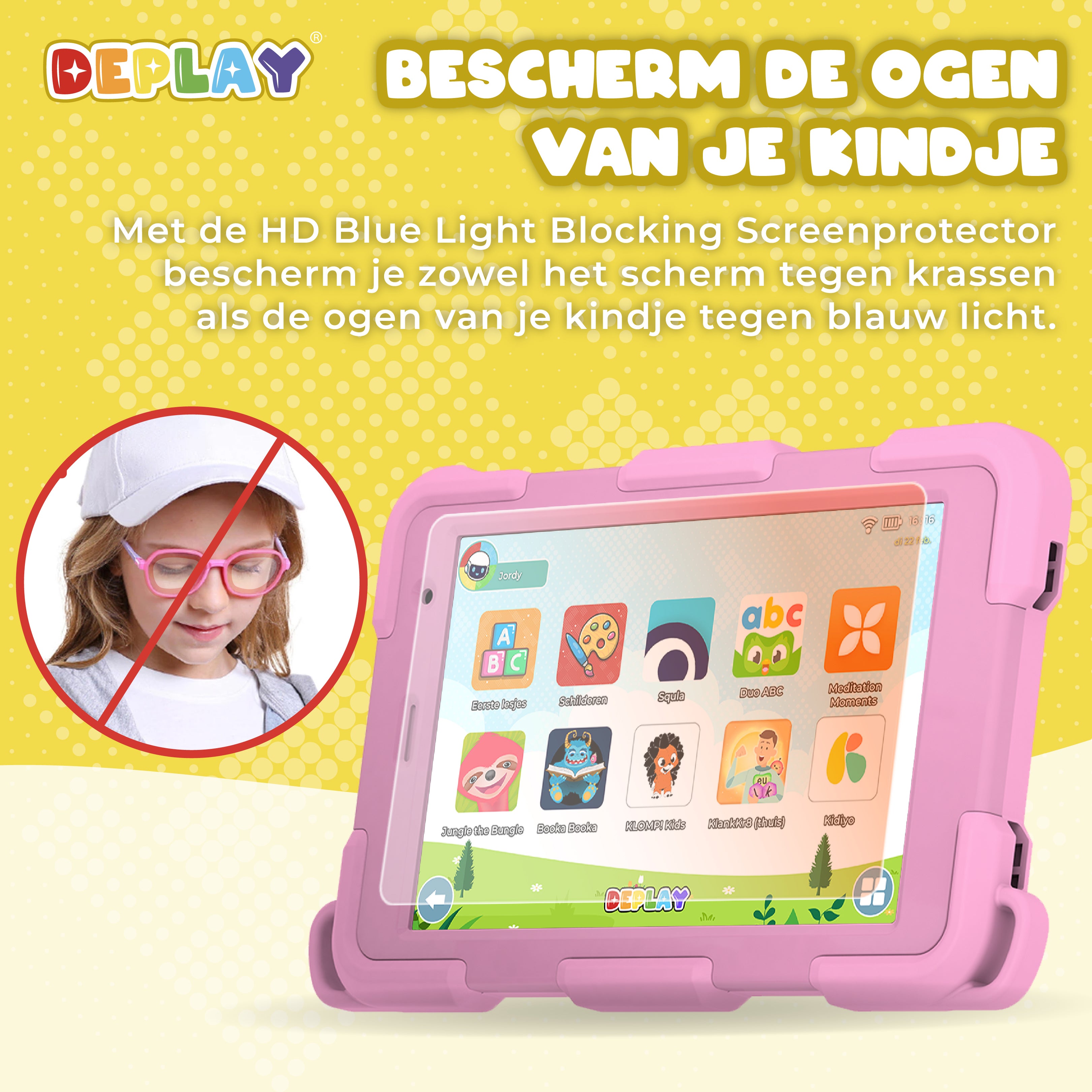 DEPLAY Kids Tablet SMART 5 | Sichere Bildschirmzeit mit Elternkontrolle (Blau oder Rosa)