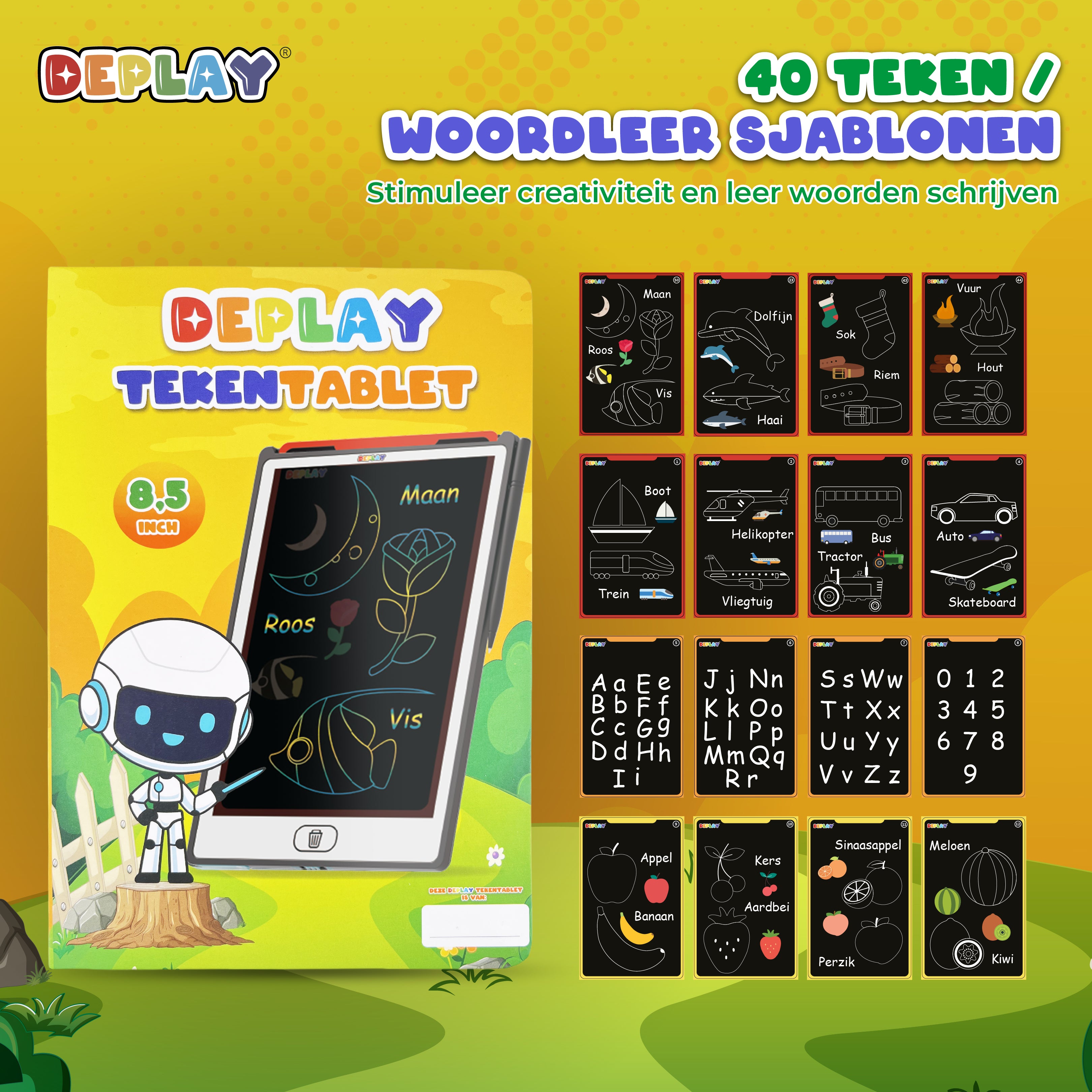 DEPLAY Zeichentablet 8,5' | 3-8 Jahre