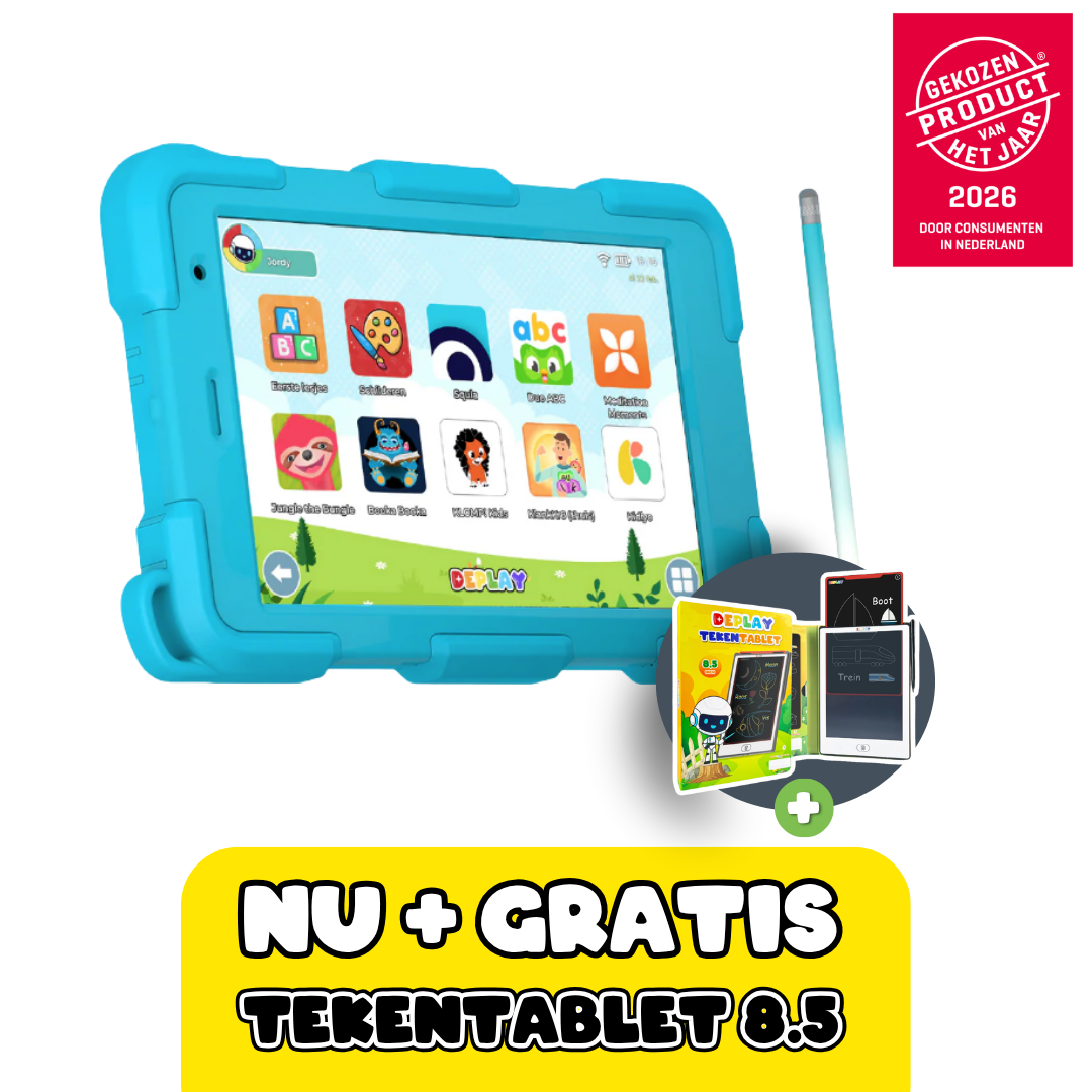 DEPLAY Kids Tablet SMART 5 | Sichere Bildschirmzeit mit Elternkontrolle (Blau oder Rosa)