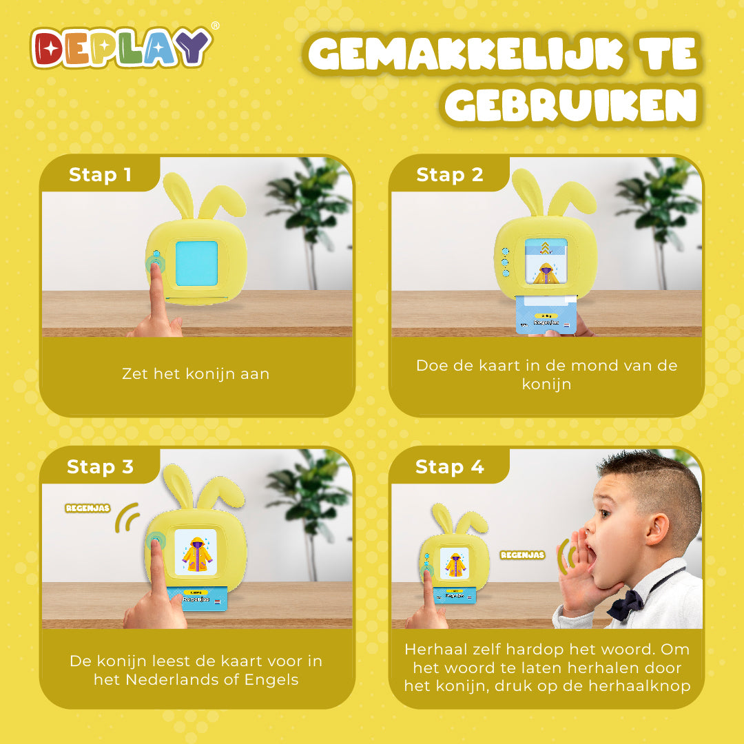 DEPLAY Gesprächskarten - Lerne deine ersten niederländischen und englischen Wörter! (1,5 - 5 Jahre)