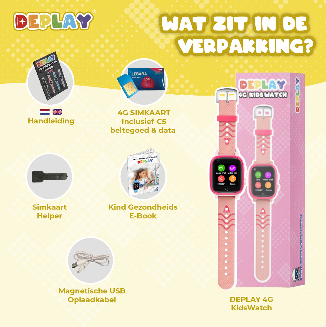 DEPLAY 4G KidsWatch Hero | 8-12 Jahre | GPS Uhr für Kinder