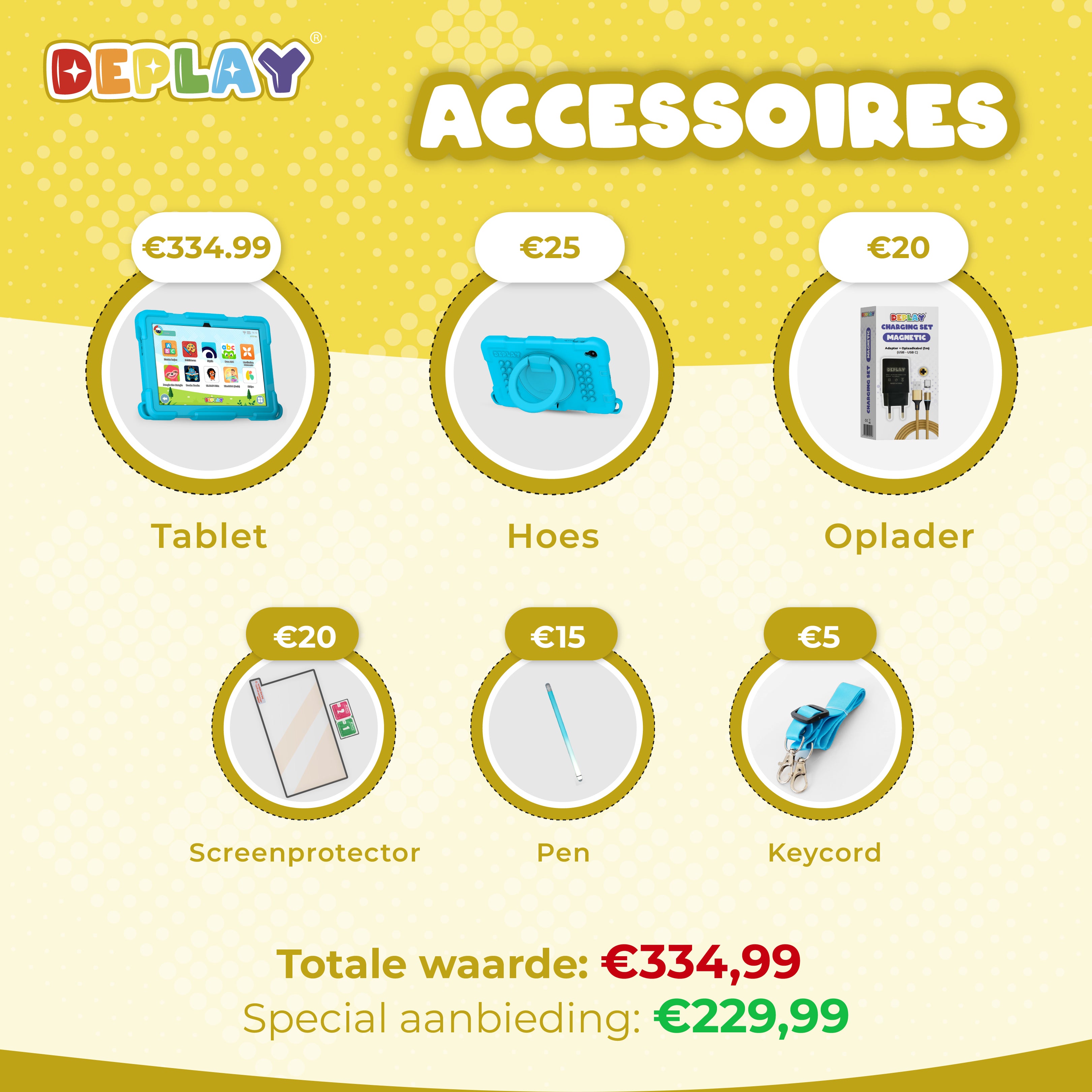 DEPLAY Kids Tablet (10') PRO 4 | Bestes Kindertablet | Blau oder Rosa