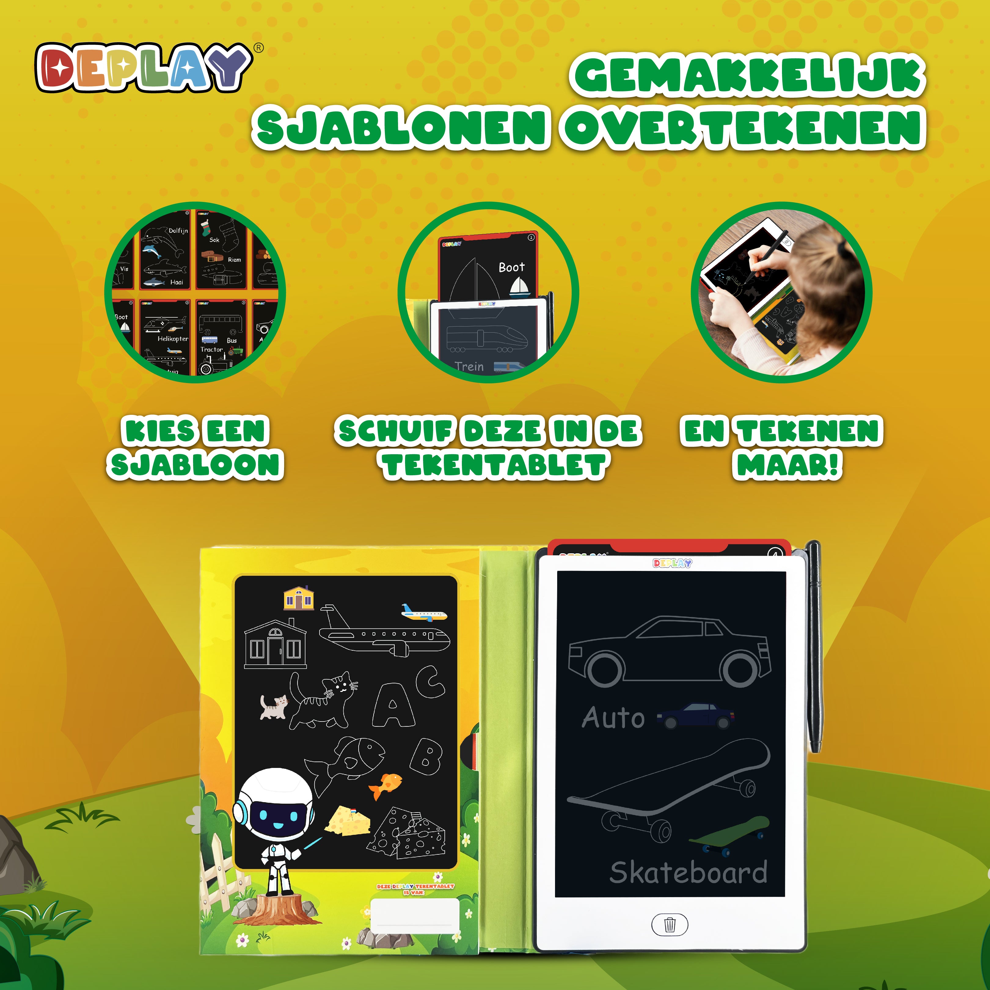 DEPLAY Zeichentablet 8,5' | 3-8 Jahre