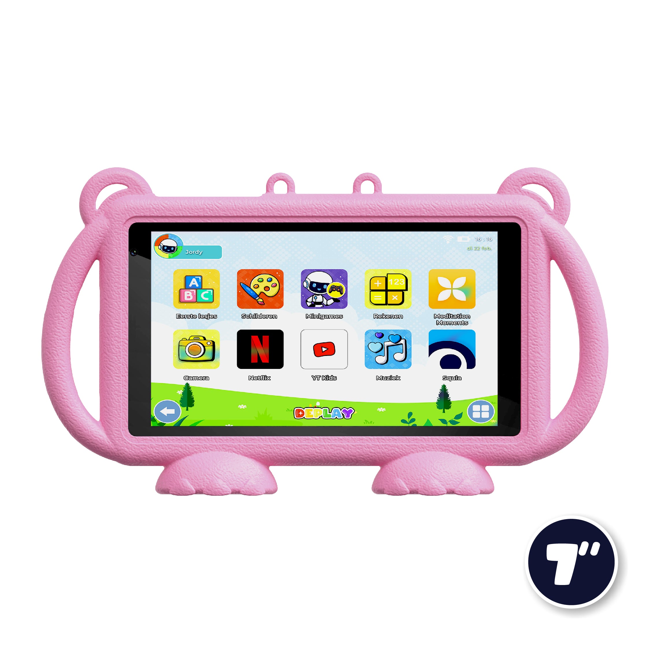 DEPLAY Kids Tablet LITE 4 (7'') | Bestes Kinder-Tablet | Blau oder Rosa