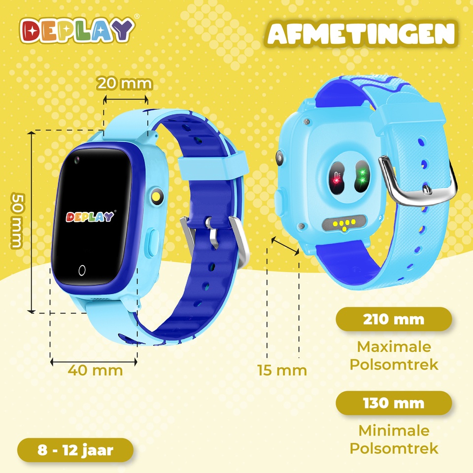 DEPLAY 4G KidsWatch Hero | 8-12 Jahre | GPS Uhr für Kinder