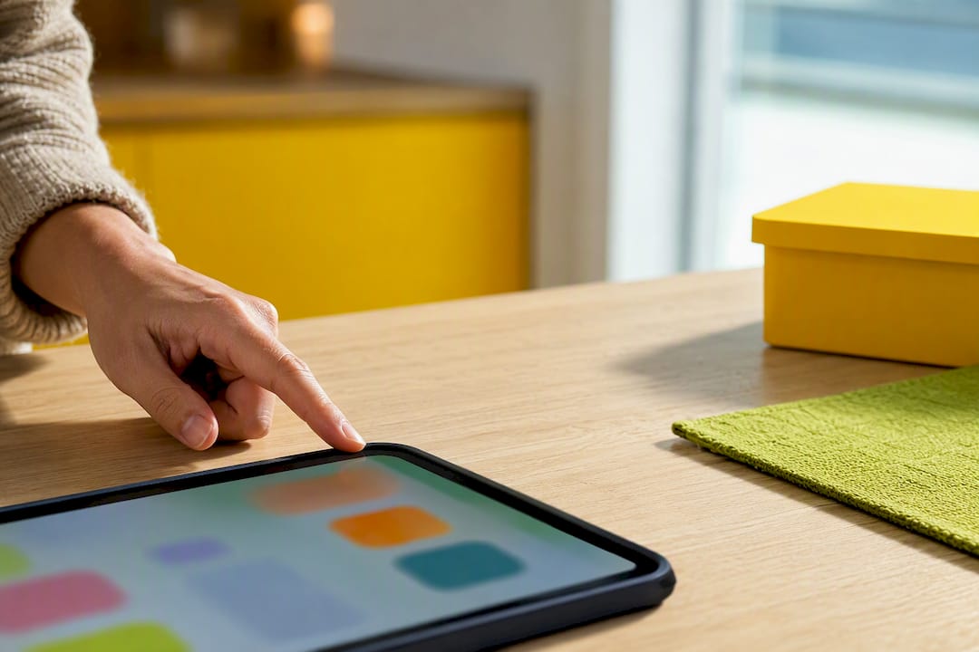 Ouder beheert de opslag op de tablet van het kind