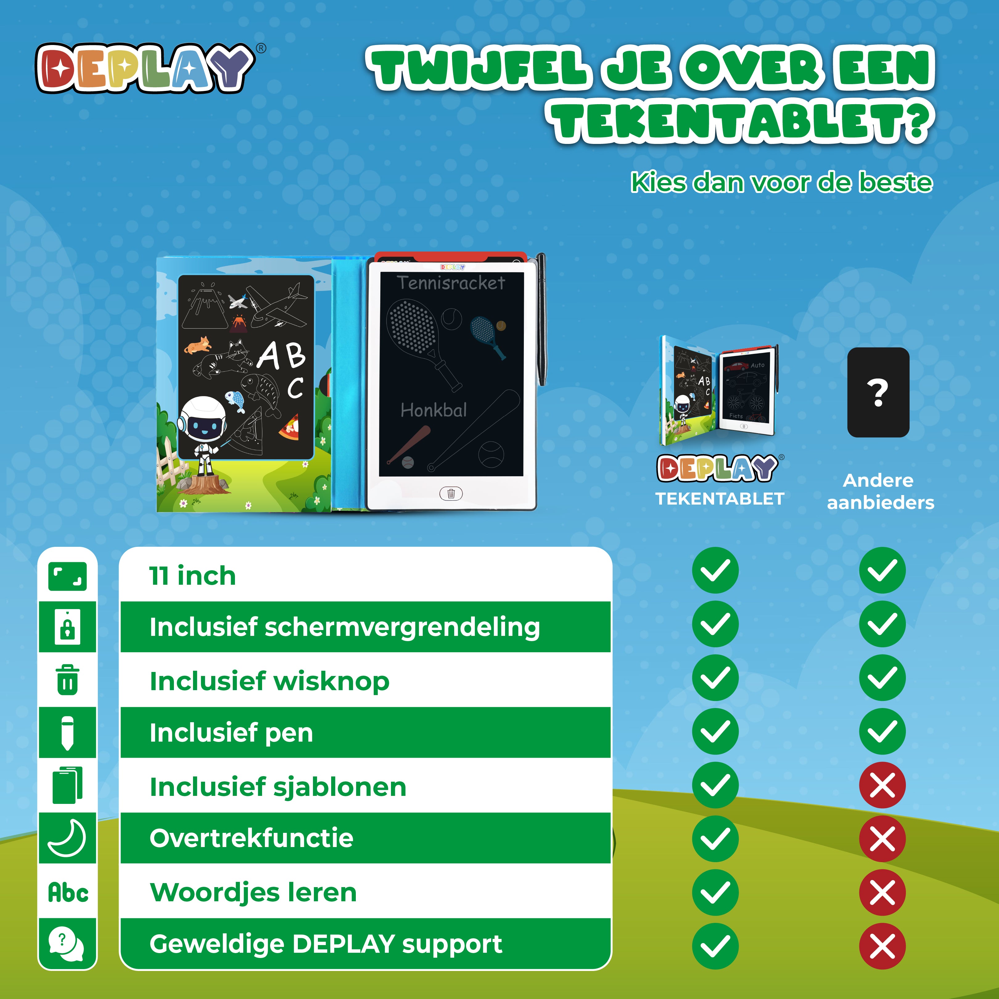 DEPLAY Zeichentablet 11' | 3-8 Jahre