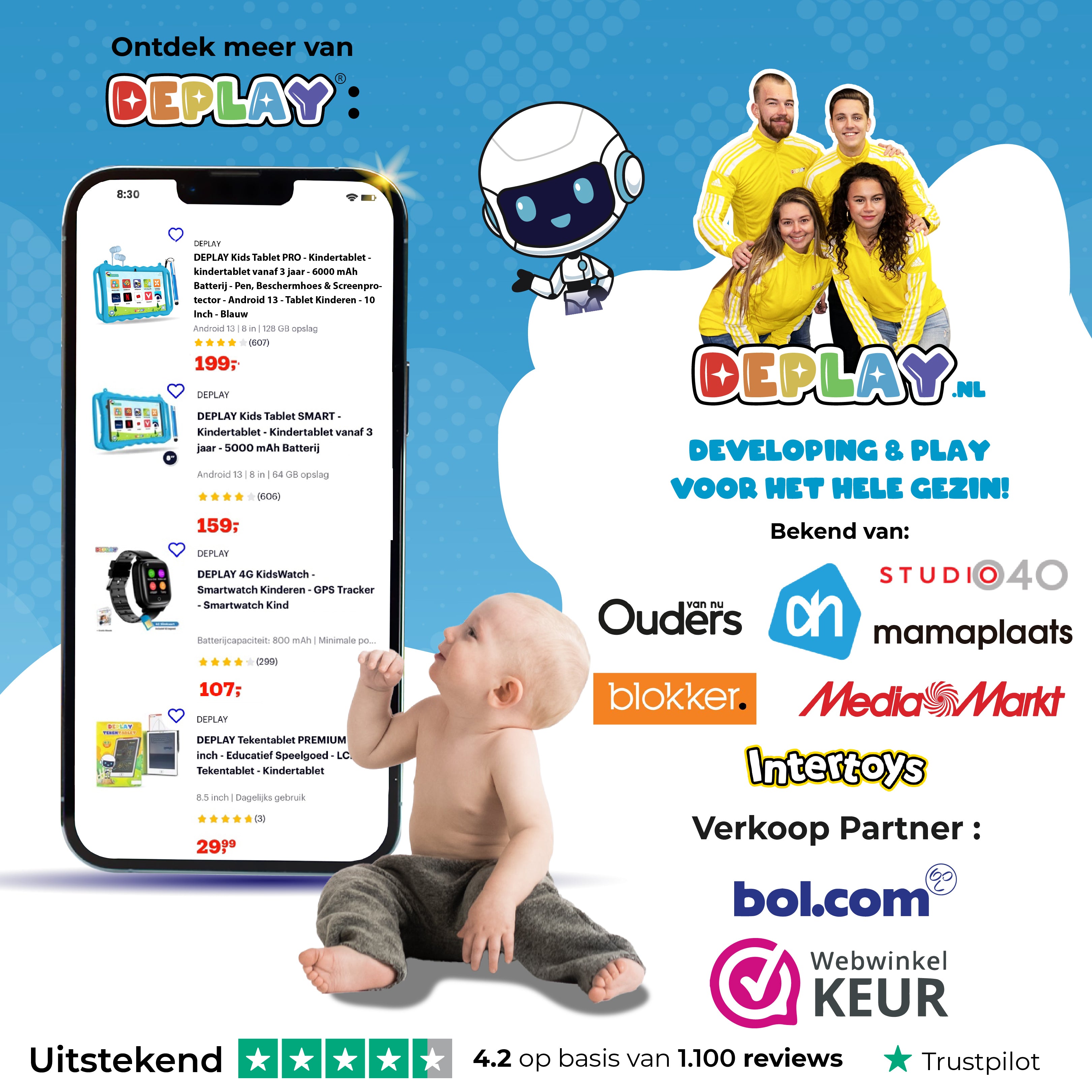 DEPLAY Zeichentablet 11' | 3-8 Jahre