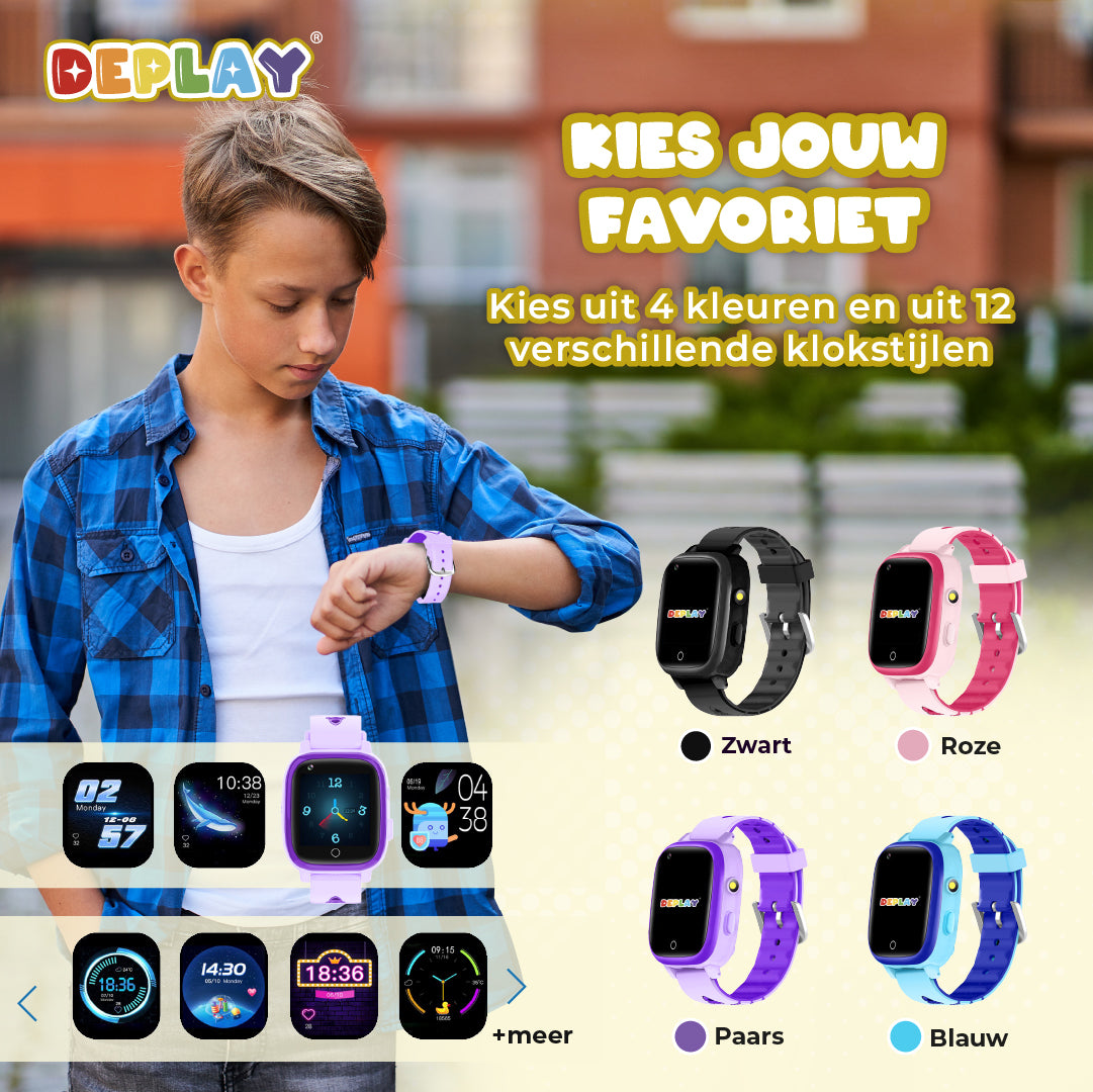 DEPLAY 4G KidsWatch Hero | 8-12 Jahre | GPS Uhr für Kinder