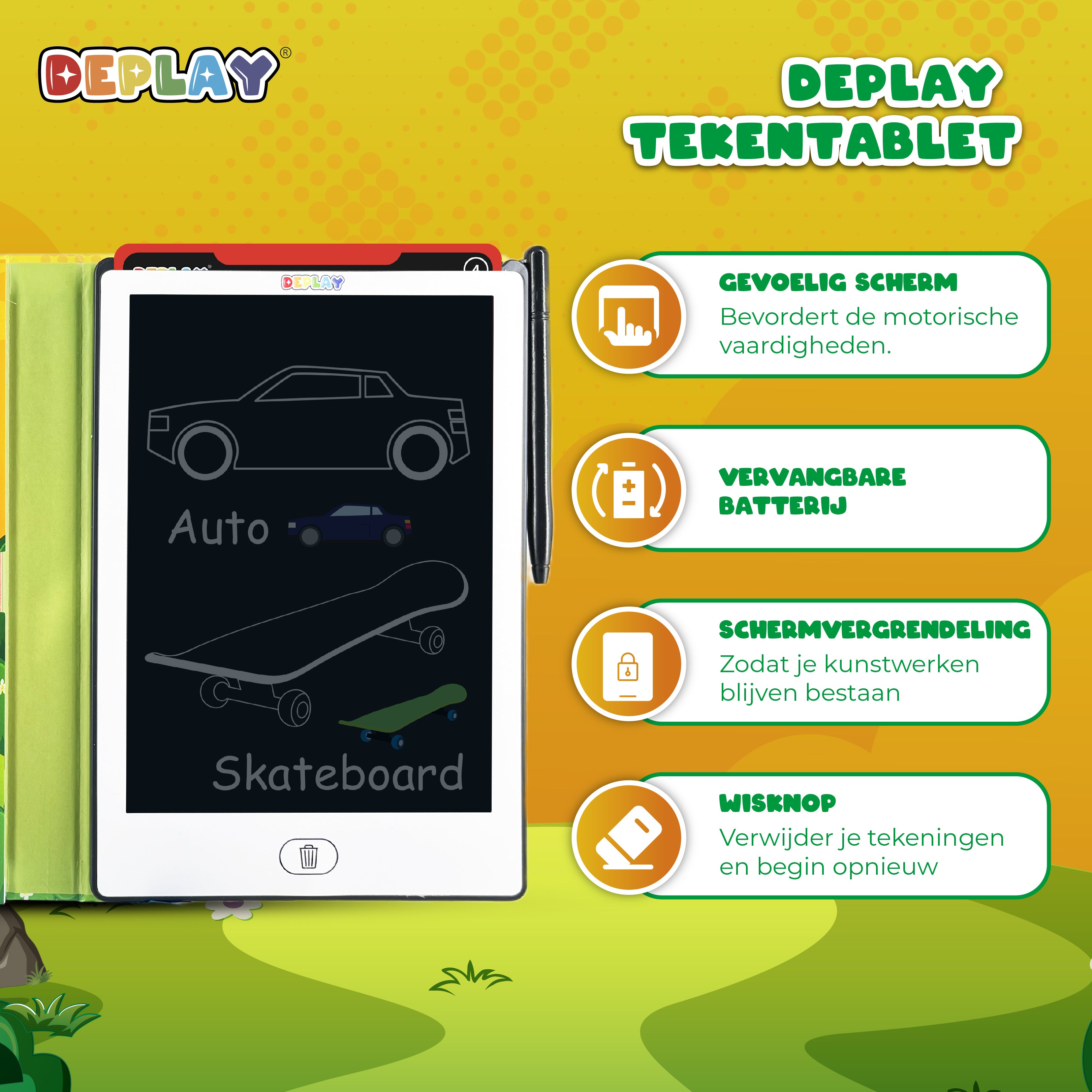 DEPLAY Zeichentablet 8,5' | 3-8 Jahre