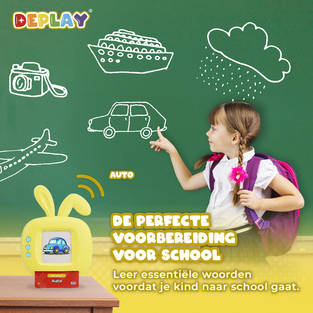 DEPLAY Gesprächskarten - Lerne deine ersten niederländischen und englischen Wörter! (1,5 - 5 Jahre)
