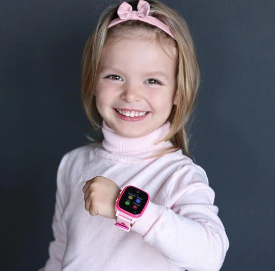 Girl shows the watch